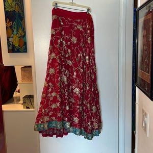 One of a kind hand made in India wrap skirt